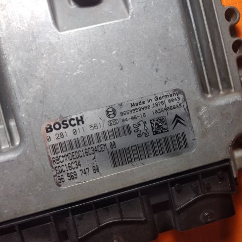 CENTRALINA MOTORE ENGINE ECU PEUGEOT CITROEN C5 1.6HDI CODE: 0281011561 - Foto 3