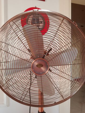Ventilatore Vintage Con Piantana Tutto In Metallo Da Collezione