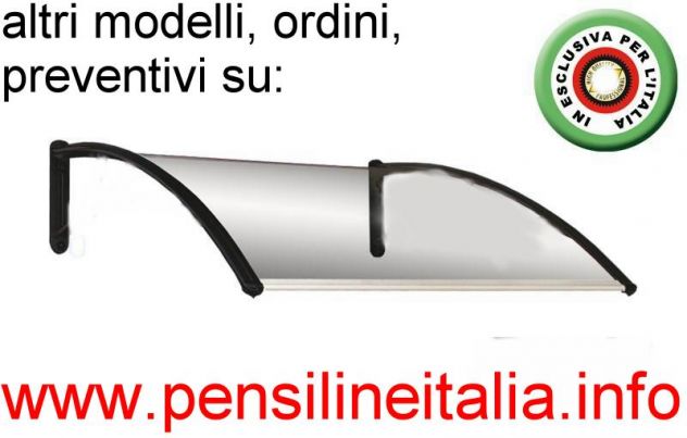 Pensilina Tettoia cappottina copriporta in policarbonato plexiglas - Foto 3