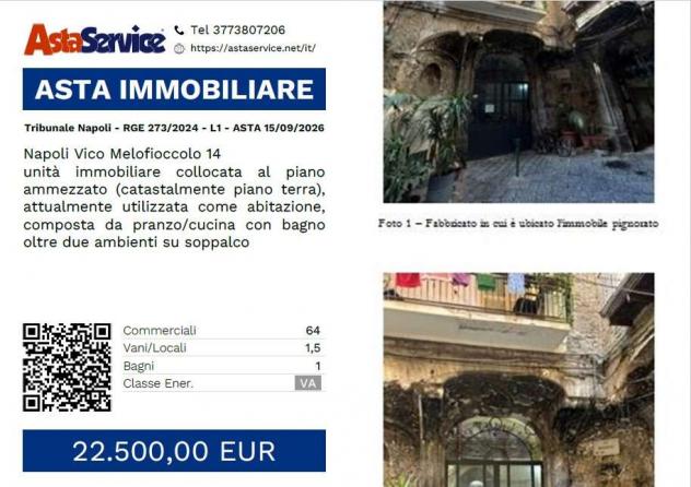 Tribunale Napoli - RGE 273/2024 - L1 - Tribunale Napoli - RGE 273/2024 - L1 - ASTA 15/09/2026