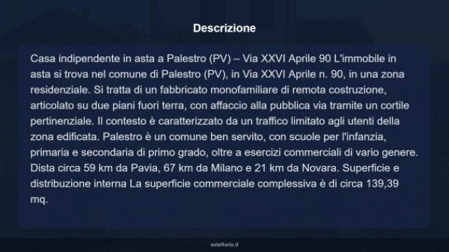 Immobile in asta di 116 m² con più di 5 locali e box auto in vendita a Palestro - Foto 18