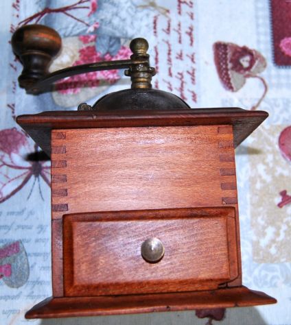 macina caffe in legno vintage con cassetto 10x13h18 - Foto 3
