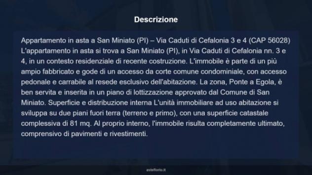Immobile in asta di 81 m², box auto in vendita a San Miniato - Foto 5