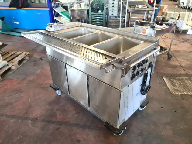 carrello inox riscaldato bagnomaria mai usato