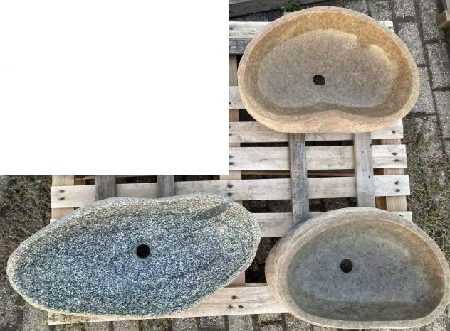 Lavabo lavandino da appoggio in pietra naturale 4 - Foto 8