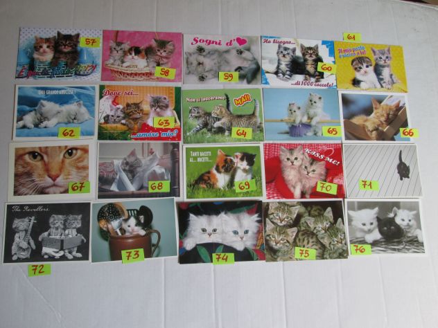 GATTI GATTINI CARTOLINA 10 X15 collezione vintage scegli la preferita - Foto 2
