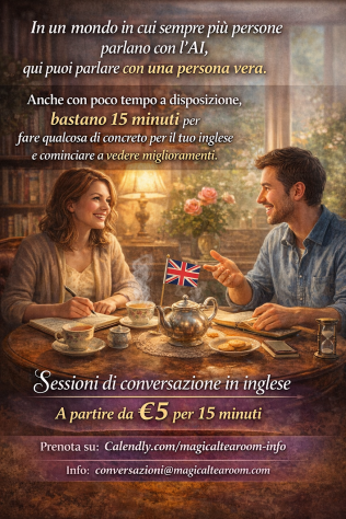 Conversazioni in inglese online - Offerta Spring €5