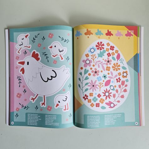 Libro da Colorare e di Attività, Pasqua + Stickers - Aa.Vv. - Wins Holland - 202 - Foto 5
