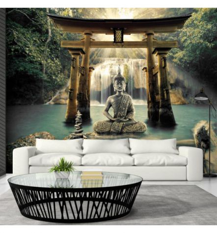 Fotomurale Adesivo Con Buddha Nel Tempio Arredalacasa