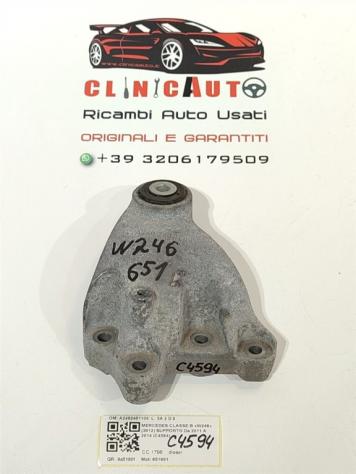 SUPPORTO MOTORE MERCEDES Classe B W246 2° Serie A2462401109 651901 diesel 1796 (12)