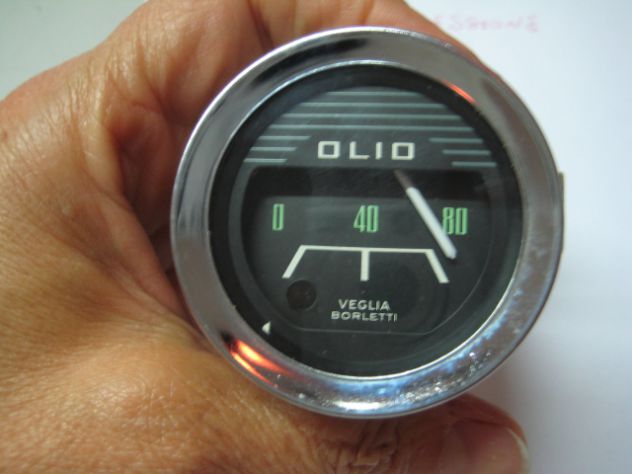 Manometro Faria Per Pressione Olio - 80 PSI, Nero, Perfetto Per Barche E Veicoli