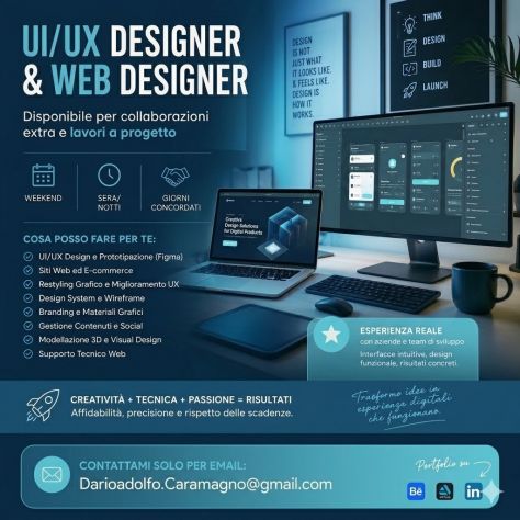 UI/UX & Web Designer disponibile per collaborare