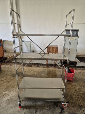 SCAFFALE INOX CARRELLATO USATO