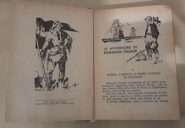 LE AVVENTURE DI ROBINSON CRUSOE', Daniele De Foe, ADRIANO SALANI 1950. - Foto 2