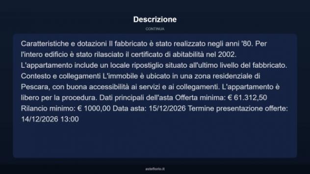 Immobile in asta di 123 m² con più di 5 locali in vendita a Pescara - Foto 4