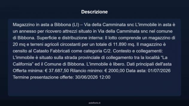 Immobile in asta di 20 m² in vendita a Bibbona - Foto 9