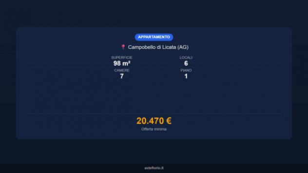 Immobile in asta di 98 m² con più di 5 locali e box auto in vendita a Campobello di Licata - Foto 15