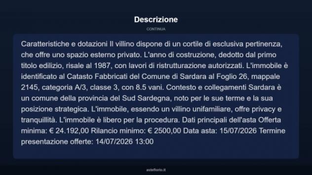 Immobile in asta di 166 m² con più di 5 locali in vendita a Sardara - Foto 4