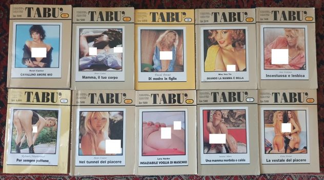 Lotto 10 libri erotici Tabù anni '90