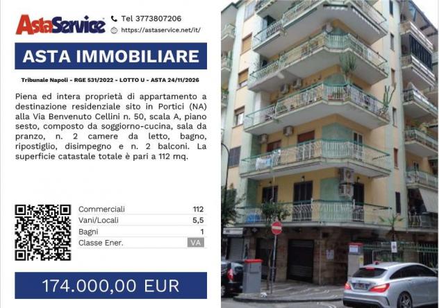 Tribunale Napoli - RGE 531/2022 - LOTTO U - Tribunale Napoli - RGE 531/2022 - LOTTO U - ASTA 24/11/2026