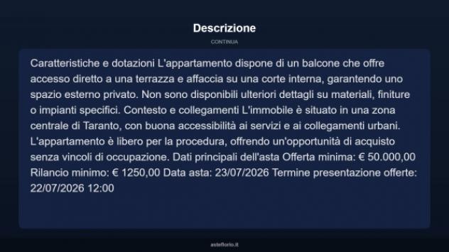 Immobile in asta di 52 m² in vendita a Taranto - Foto 4
