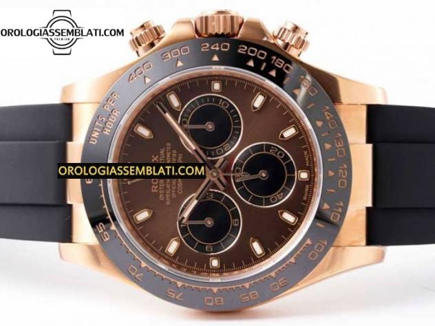 Rolex Replica DAYTONA 116515 1:1 BEST EDITION QUADRANTE CIOCCOLATO INDICATORI LUME SU CINTURINO OYSTERFLEX SA4130 V2 - Foto 15
