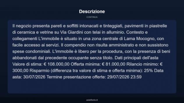 Immobile in asta di 143 m² con più di 5 locali in vendita a Lama Mocogno - Foto 12