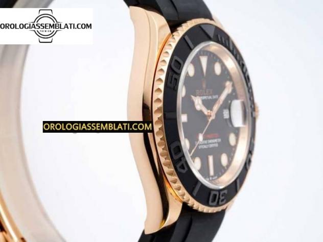 Rolex Replica YACHT-MASTER 126655 LUNETTA IN CERAMICA NERA BEST EDITION 1:1 SU CINTURINO OYSTERFLEX 3235 - Foto 8