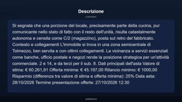 Immobile in asta di 60 m² in vendita a Tolmezzo - Foto 6