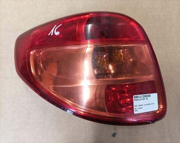 FANALE POST. SX 999-U1298396 Parti elettriche Fanaleria Fanali Fanale post. sx. FIAT - SEDICI - 01-02-2006 - 01-04-2009, FIAT - SEDICI - 01