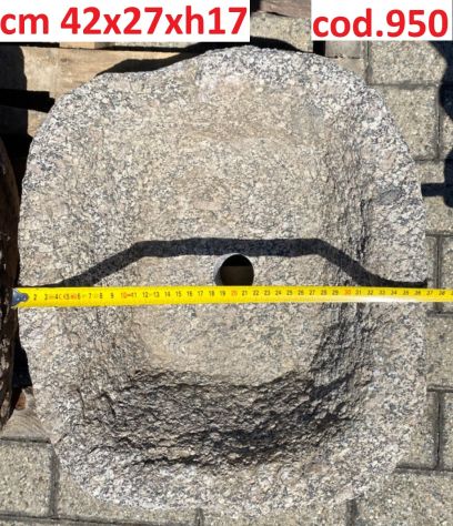 Antica vasca lavabo rustica in pietra granito 2 - Foto 4