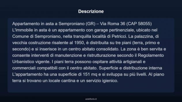 Immobile in asta di 151 m², box auto in vendita a Semproniano - Foto 3