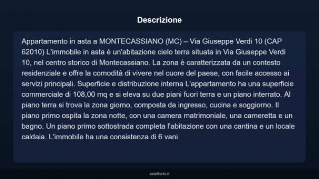 Immobile in asta di 108 m² con più di 5 locali in vendita a Montecassiano - Foto 3