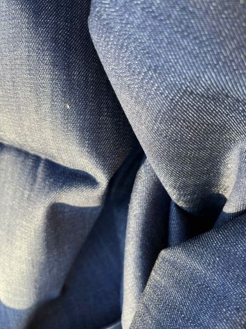 Scampolo tessuto jeans denim bleu - Foto 2