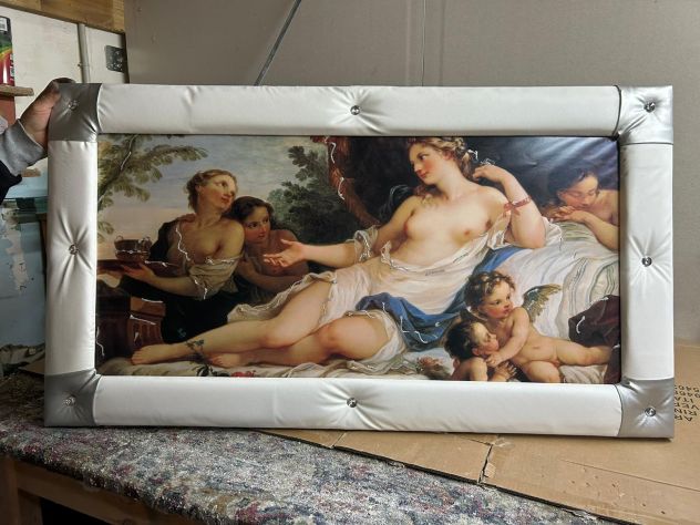 Quadro ecopelle barocco moderno sacra famiglia paesaggio frutta con spedizione - Foto 8