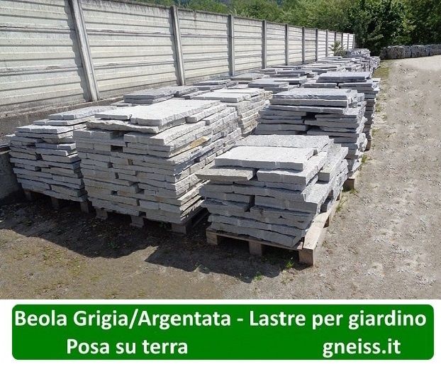 Lastre in Beola Grigia per giardino - Posa su terra - Foto 4