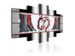 Quadro Grigio Rosso E Nero 100x50 E 200x100 ARREDALACASA