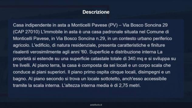 Immobile in asta di 340 m² con più di 5 locali in vendita a Monticelli Pavese - Foto 11