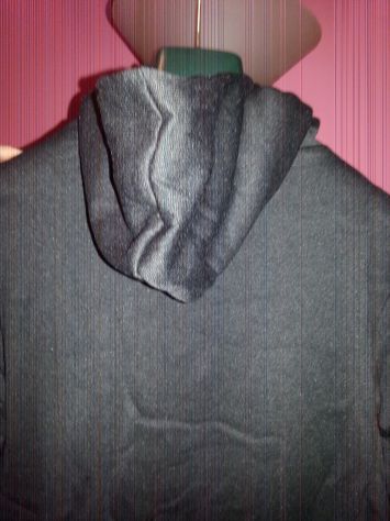 Felpa nera sancrata con cappuccio Tg L - NUOVA - Foto 5