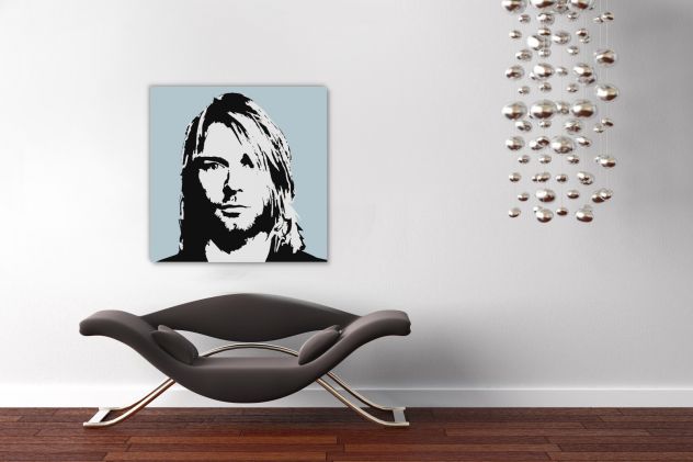 Quadro Kurt Cobain Dipinto a mano pop art