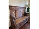 Cassapanca in legno con schienale