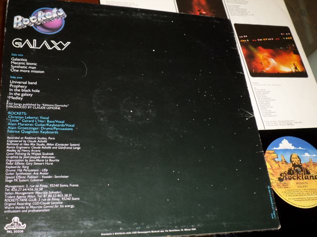 ROCKETS - Galaxy - LP / 33 rpm + Inner 1° Stampa 1980 Italy Rockland - Foto 2