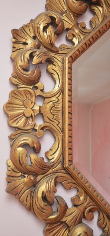 Specchiera in legno intagliato e dorato – Stile barocco - Foto 5