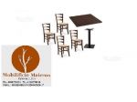 Set Sedie e Tavoli Torino 80x80 Arredamento Ristoranti Bar Pub cod 112