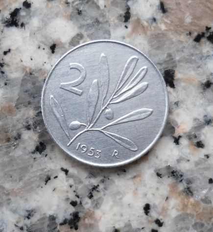 MONETA DA 2 LIRE DEL 1953 DELLA REPUBBLICA ITALIANA A