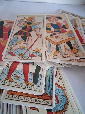 Tarocchi di Marsiglia vintage  Heron  Boechat Freres made France    con istruzio - Foto 2