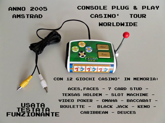 Plug & Play console 12 giochi Casinò in memoria (Amstrad) anno 2005