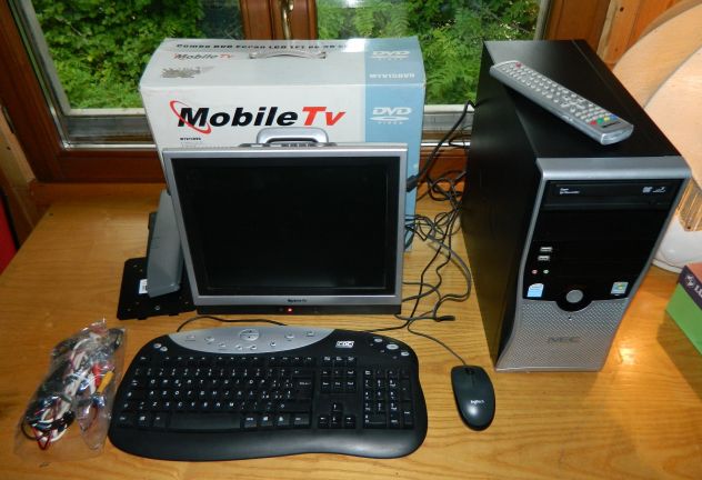 PC desktop NEC Intel Dual core E2200, 2 GB RAM, HD 250 GB, Win 10, Monitor TV 15
