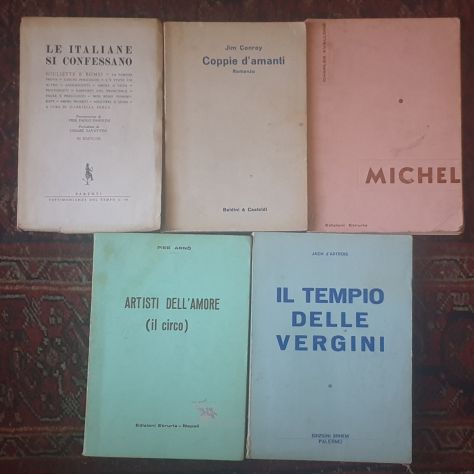 Lotto 5 libri erotismo anni '60 '70 Pasolini