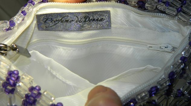Borsa in perline viola - Foto 2